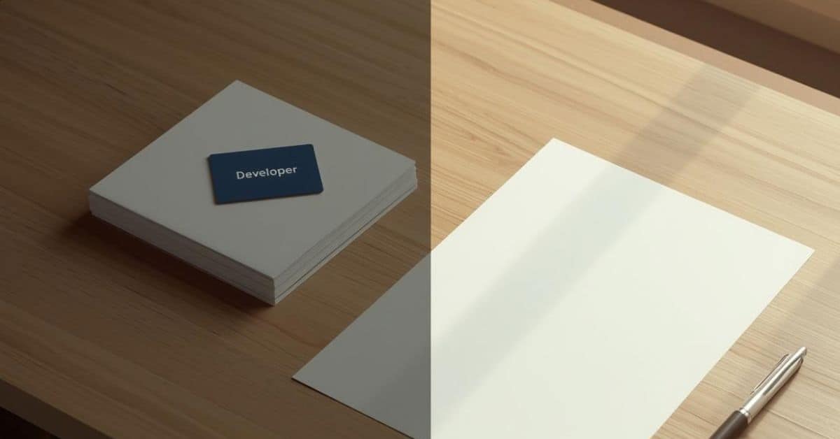 Split desk showing developer documents versus independent legal review for Dominican Republic property purchase